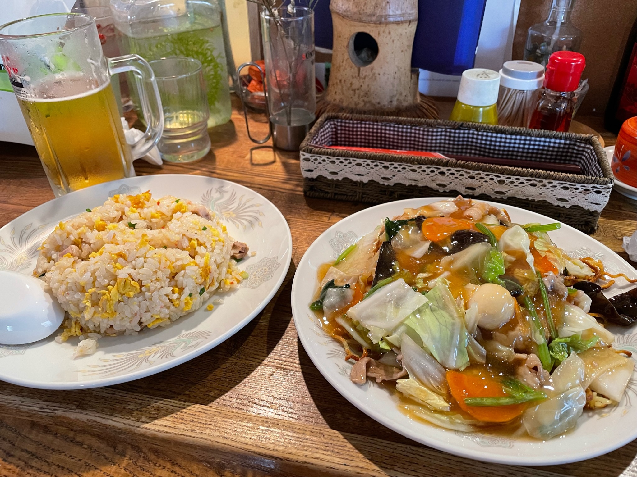 栄華_チャーハンとあんかけ焼きそば